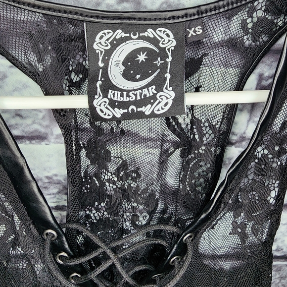 Killstar 'Desert Rose' Black Lace Bodysuit - XS - Picture 4 of 5